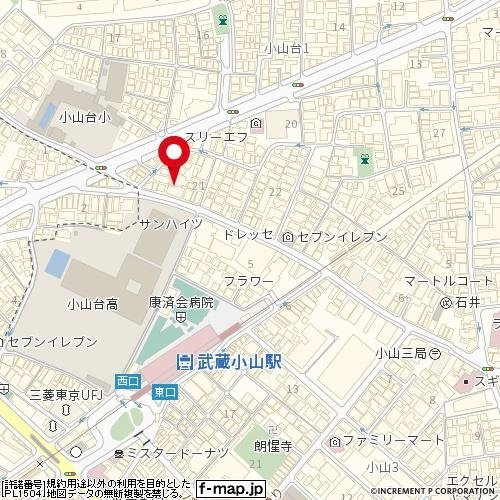 ロイヤルガーデン武蔵小山の地図