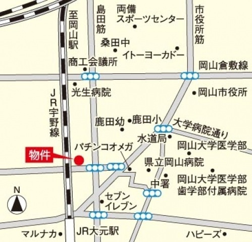 アルファレガロ西古松の地図