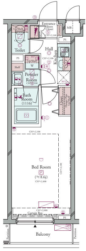 コンシェリア池上 ＴＨＥ ＲＥＳＩＤＥＮＣＥの間取り