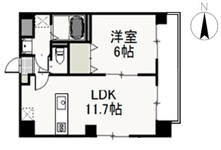 エルベ瓦町の間取り