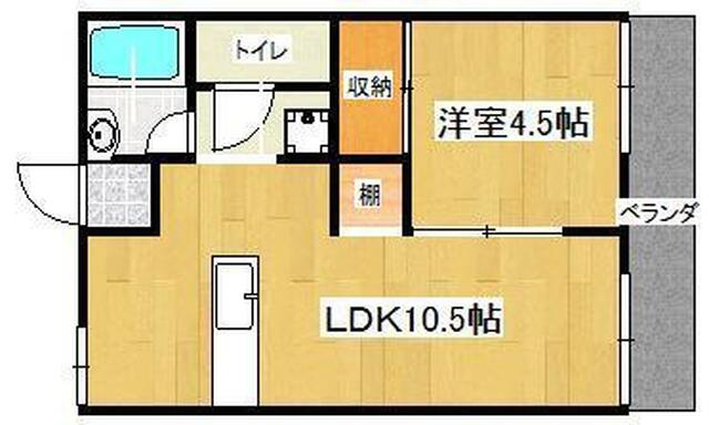 コーポ朝日Ｂ棟　の間取り