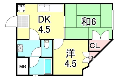 風見鶏第一フラワー館の間取り