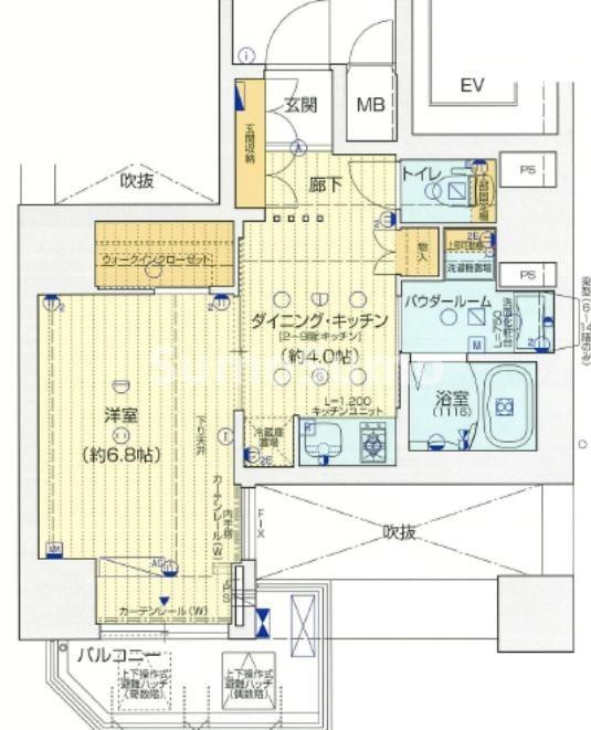 ララプレイス大阪城WESTENの間取り