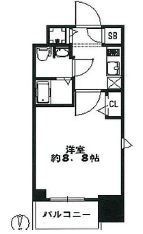 スワンズ谷町セントシティの間取り