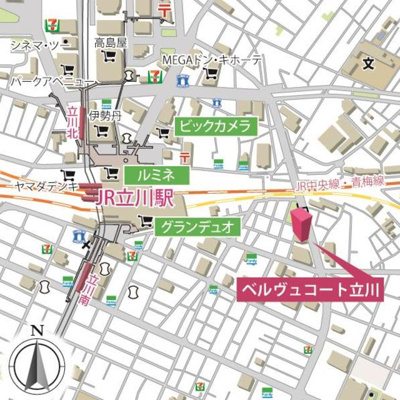 【地図】 | ベルヴュコート立川