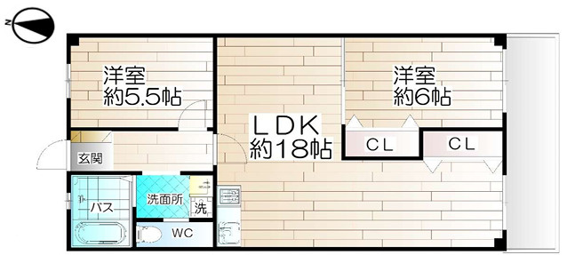 白川コーポの間取り