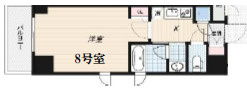 QCフラット北堀江の間取り