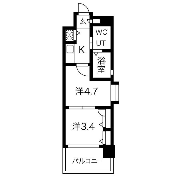 F・PARC西新の間取り