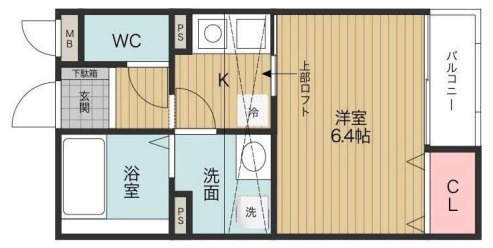 フローラ岡本の間取り
