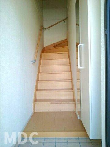 徳島市北島田町１丁目のアパートの玄関