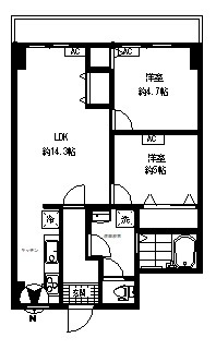 ひがしレジデンスの間取り