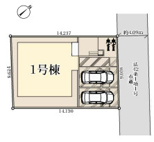 北本市中丸　新築一戸建て　リーブルガーデン　01の区画図|1号棟