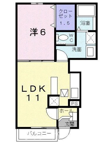 アメニティーハイツ川島Ⅱの間取り
