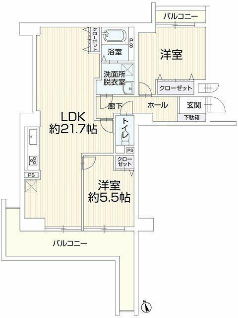 中古マンション・仲介手数料半額）ザ・スクエア国府宮４　Ｄ－１００７の間取り|間取り