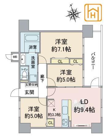 ネバーランド北梅田の間取り|※現況と図面が異なる場合現況を優先いたします。