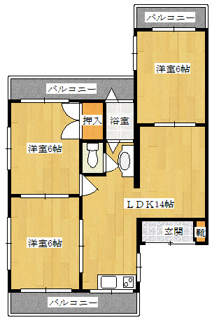 上原グリーンハイツの間取り