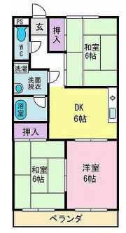 レスポワール三神の間取り