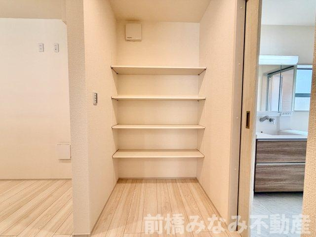 【新築平屋】渋川市半田第８　限定１棟　クリエートの家　新築建売の収納|たっぷりとした収納スペースです