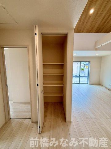 【新築平屋】渋川市半田第８　限定１棟　クリエートの家　新築建売の収納|便利な収納スペースです