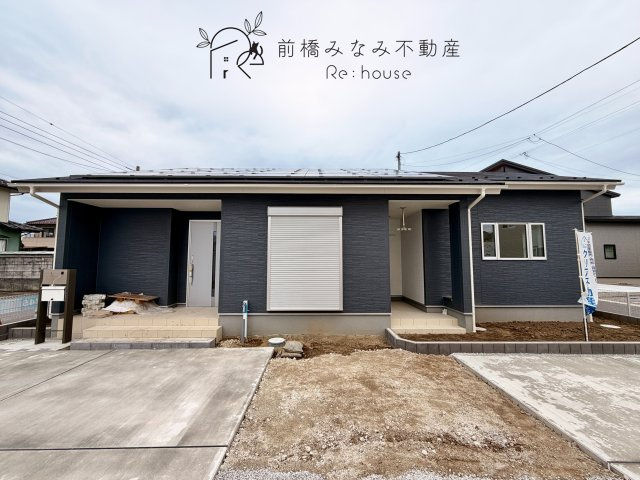 【新築平屋】渋川市半田第８　限定１棟　クリエートの家　新築建売の外観|外観は落ち着いています