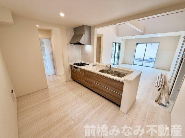 【新築平屋】渋川市半田第８　限定１棟　クリエートの家　新築建売のキッチン|お料理しやすいキッチンです