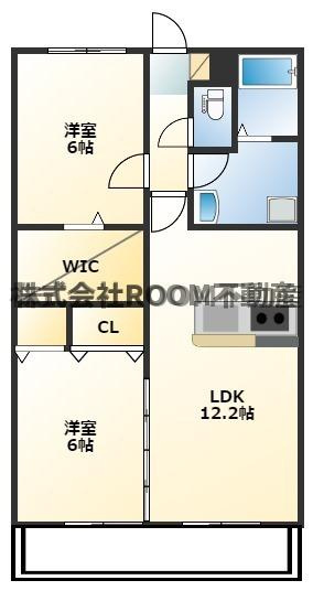 都城市千町の賃貸マンションの間取り