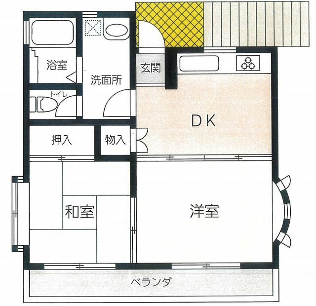 コーポラス片倉Ｂの間取り