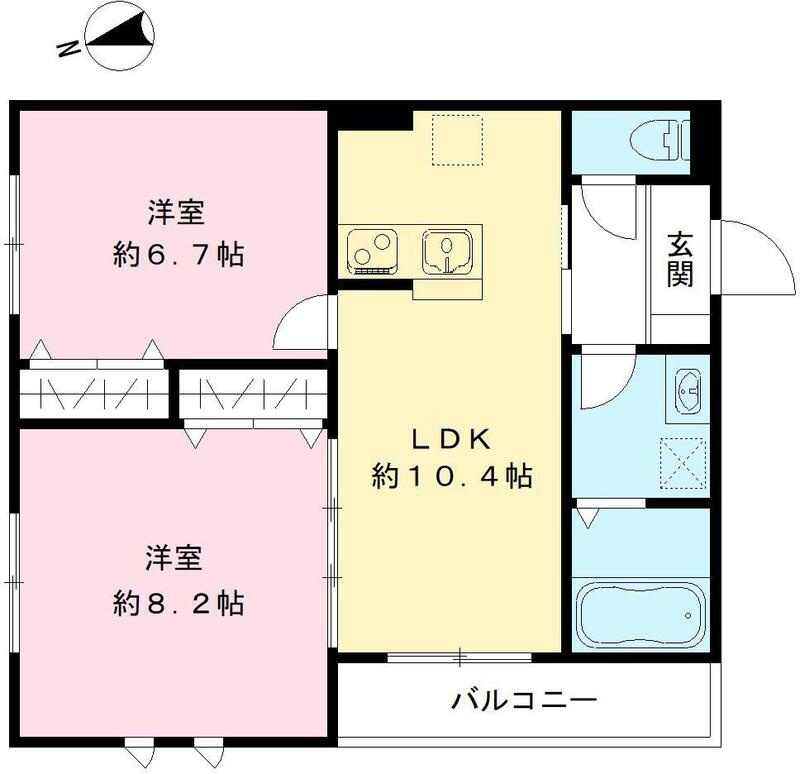 フィカーサ西東京Ｂ棟の間取り
