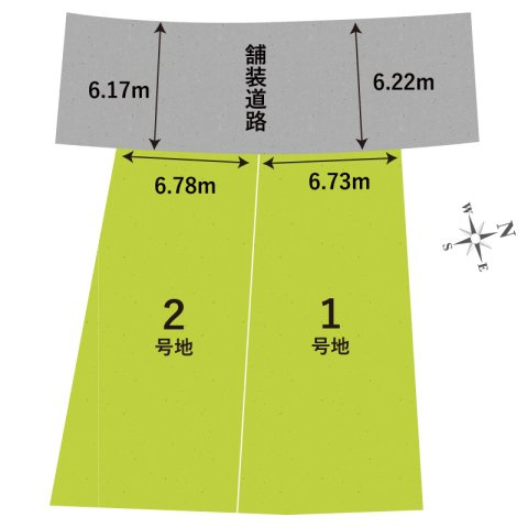 大津市向陽町1期　新築戸建の区画図