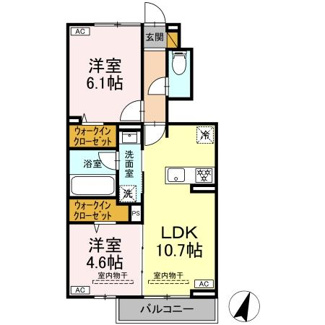 【間取り】 | （仮称）高谷3丁目D-ROOM