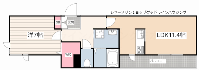 カーサグラスB棟の間取り