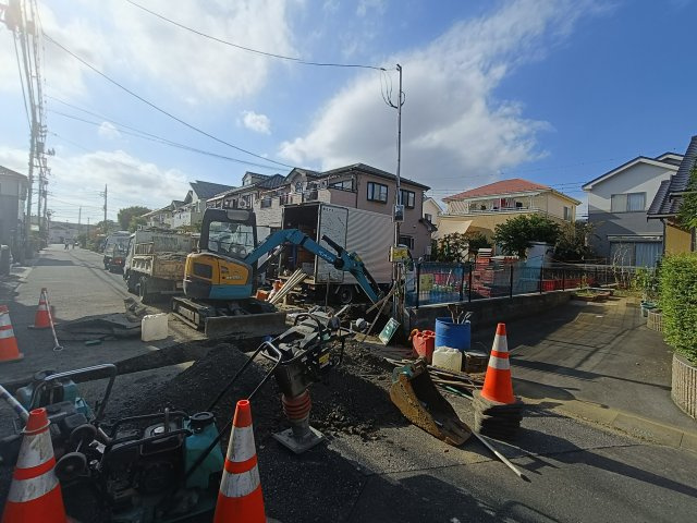 吉川市　きよみ野2丁目　新築戸建　全1棟の外観|物件の外観です　※工事中