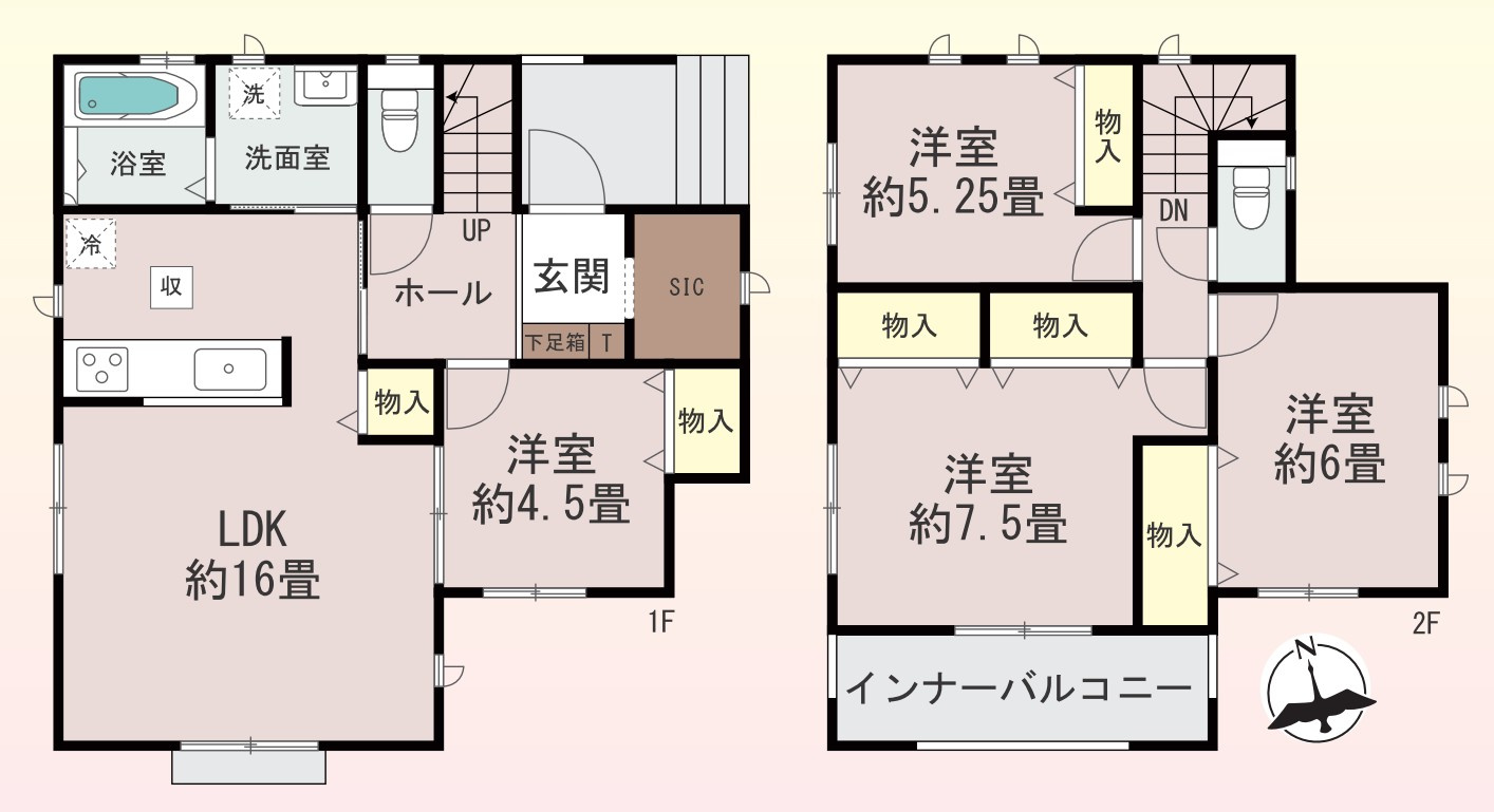 【新築戸建】高崎市乗附町905番の間取り|■間取り図｜敷地面積：152.59（約46.15坪）　建物面積：104.33（約31.55坪）