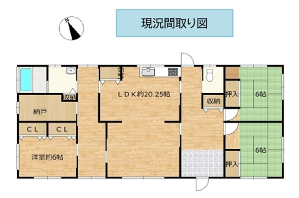 中古戸建　熊谷市上江袋908（期間限定現況販売）の間取り