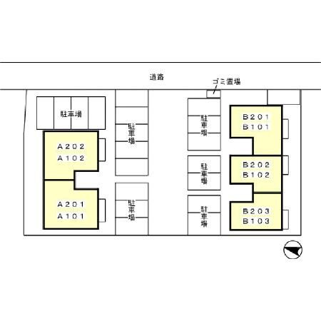 プランドールロッジAの区画図