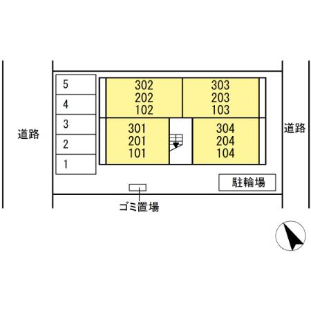 ソレイユ緑井の区画図