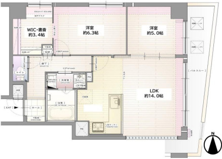 シャルマンフジ・リッツ南堀江の間取り