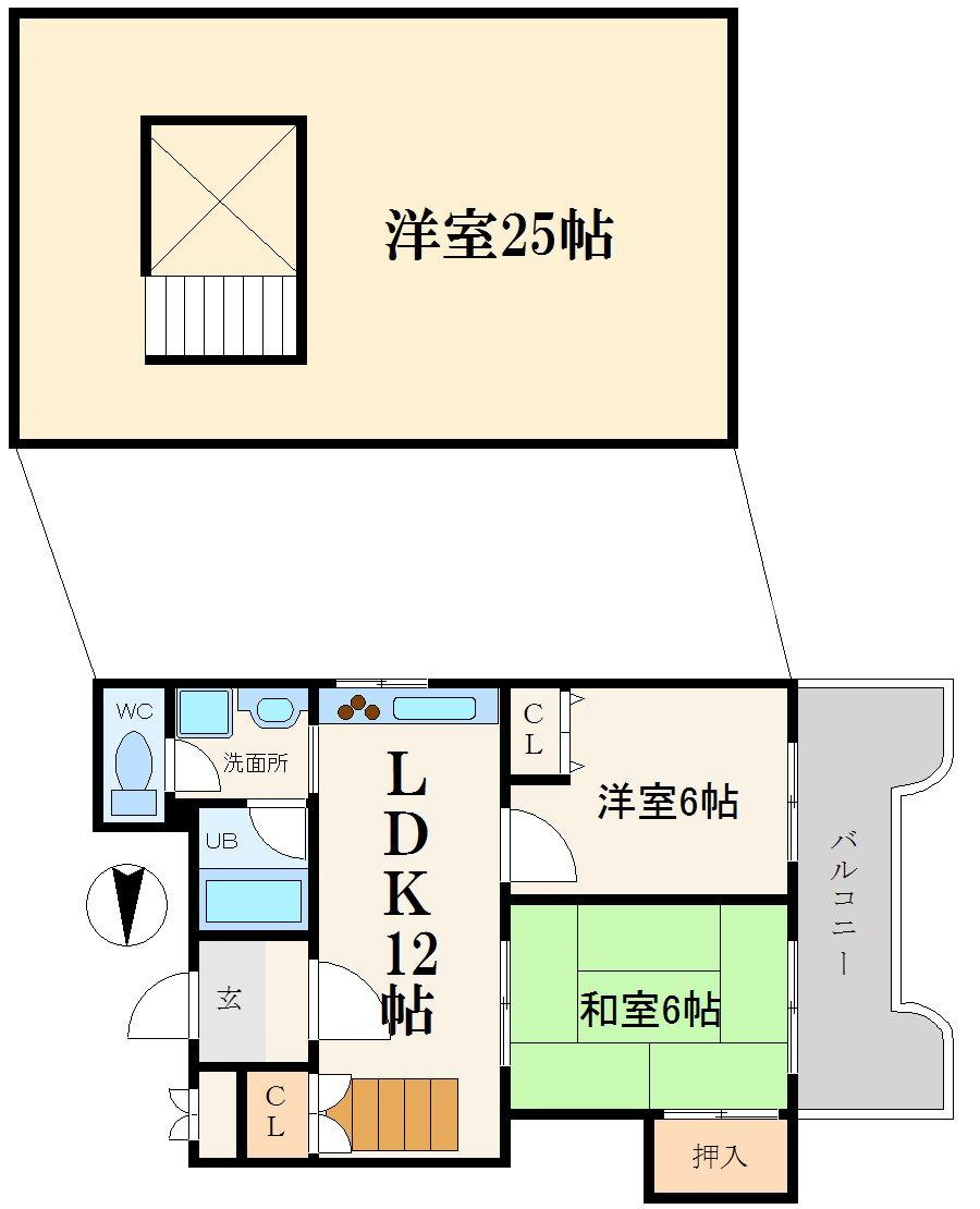 タイホウハイツ敷津3番館の間取り