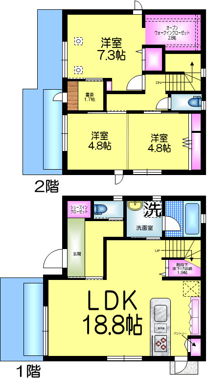 市原五井中央東ヘーベルハウスの間取り