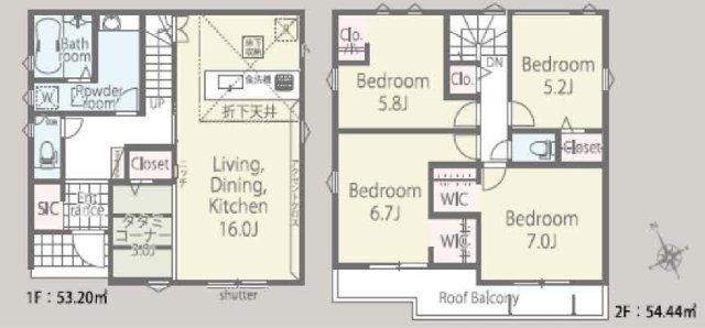LiGNAGE NEX-G　あきる野市伊奈　01期　全6区画　5号区画の参考プラン