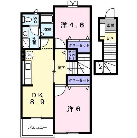 ヴェルドュールＡの間取り
