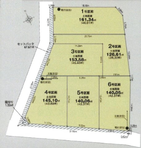 LiGNAGE NEX-G　あきる野市伊奈　01期　全6区画　1号区画の区画図