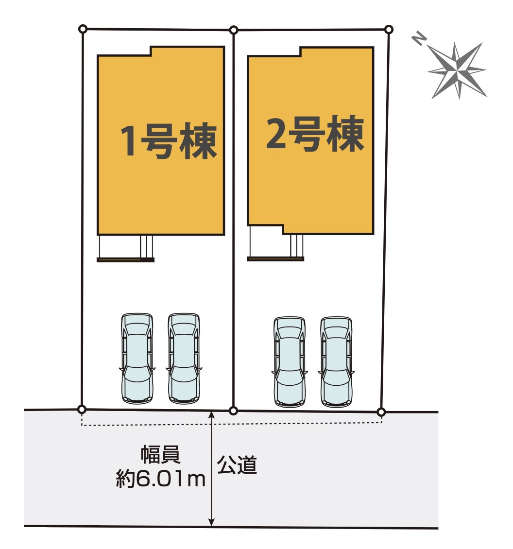 [新築住宅] 北本市本宿 3期 全2棟の区画図