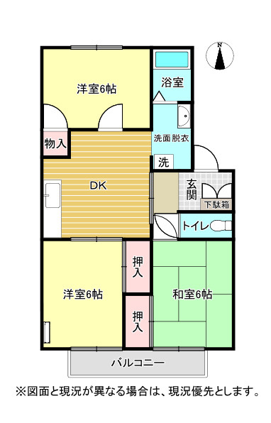 萬寿シティBの間取り