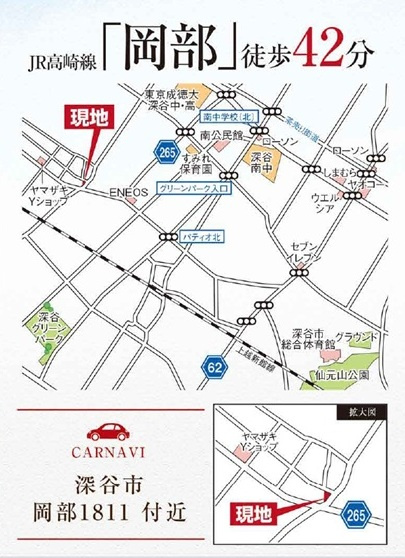 売地　深谷市岡部1811（全1区画）の地図