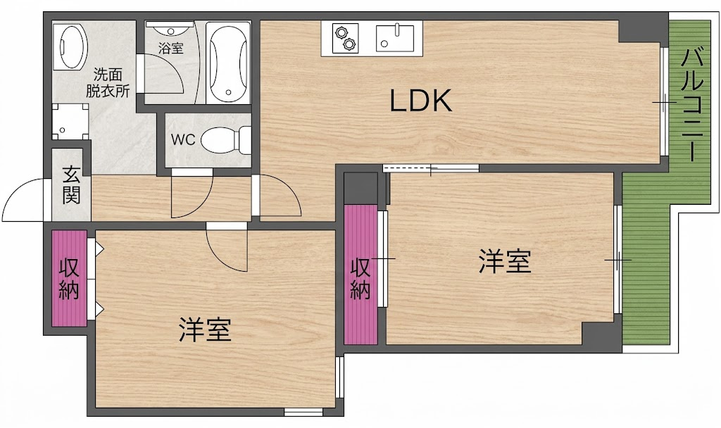 LakiaMaison帝塚山西の間取り