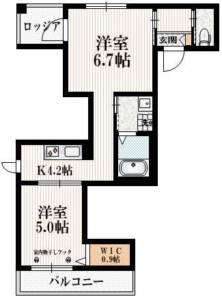 ソルクレスト北参道の間取り