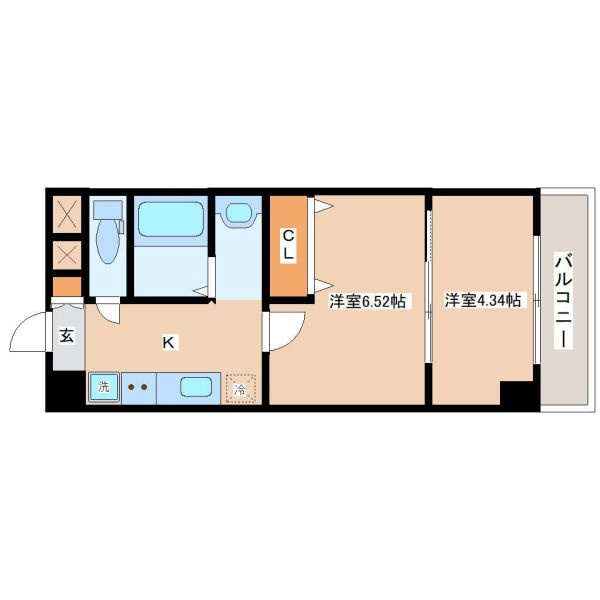 アスコット河原町駅前の間取り