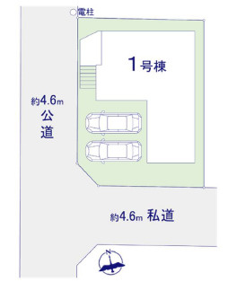 太宰府市青山２丁目の新築一戸建の区画図