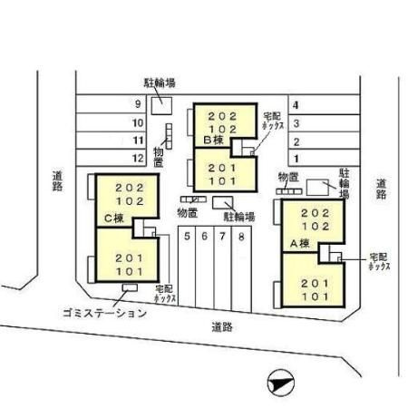 セントワイズ　Cの区画図